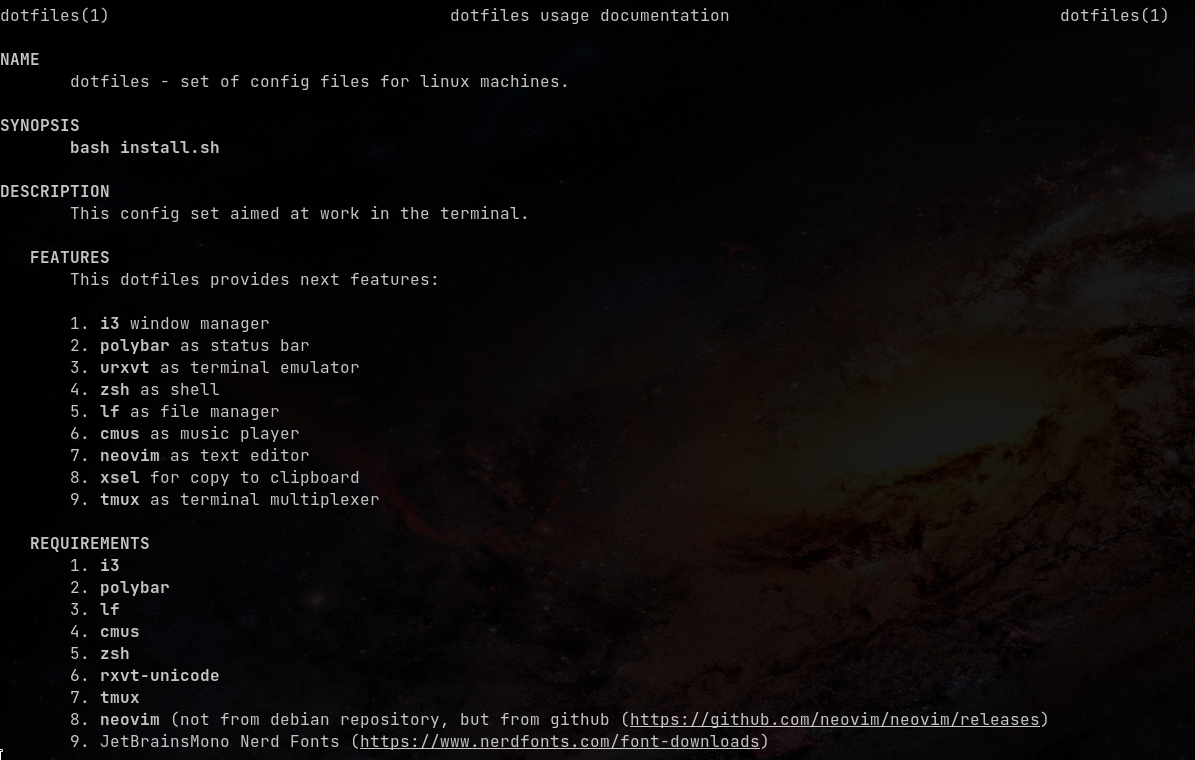 dotfiles manual